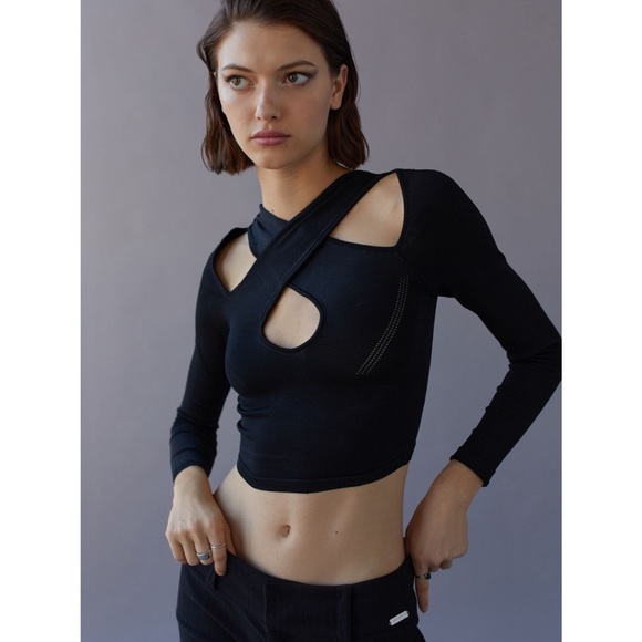 Urban outfittters Cassidy reversible cutout sweater black xs - Picture 1 of 4